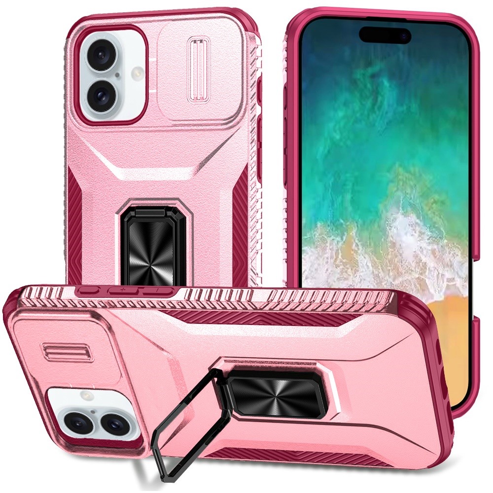 For iPhone 16 Plus 6.7" Magnetic Metal Stand & Camera Protection Case - - Bild 4 von 15