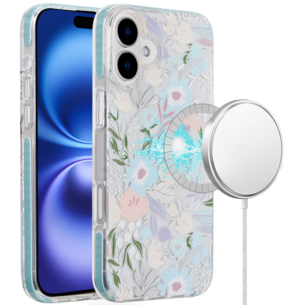 Für iPhone 16 Plus 6,7 Zoll Magnetische Doppellagige IMD Design Hülle - - Bild 18 von 36