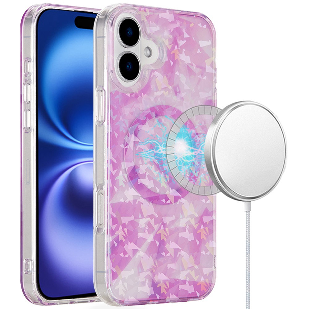 Für iPhone 16 Plus 6,7 Zoll Magnetische Doppellagige IMD Design Hülle - - Bild 24 von 36