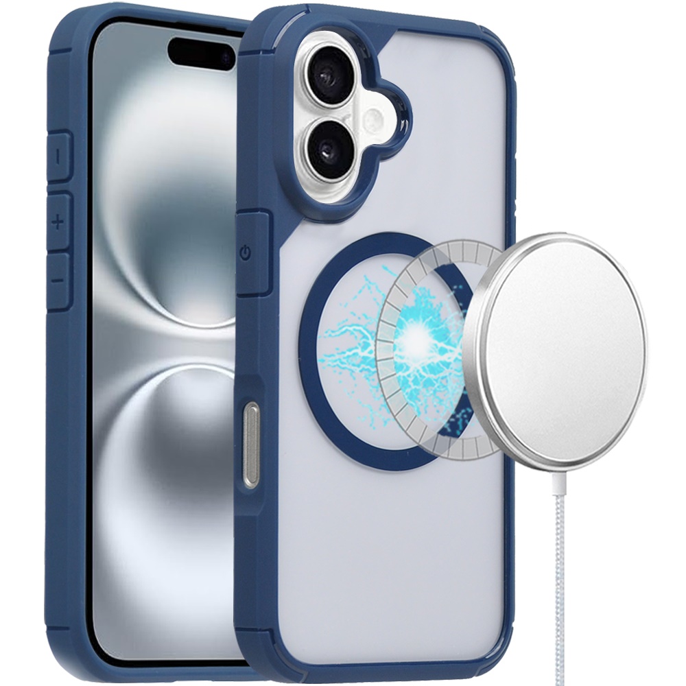 Para iPhone 16 6.1 pulgadas DEFENSA MAGNÉTICA Transparente Híbrido - - Imagen 3 de 6