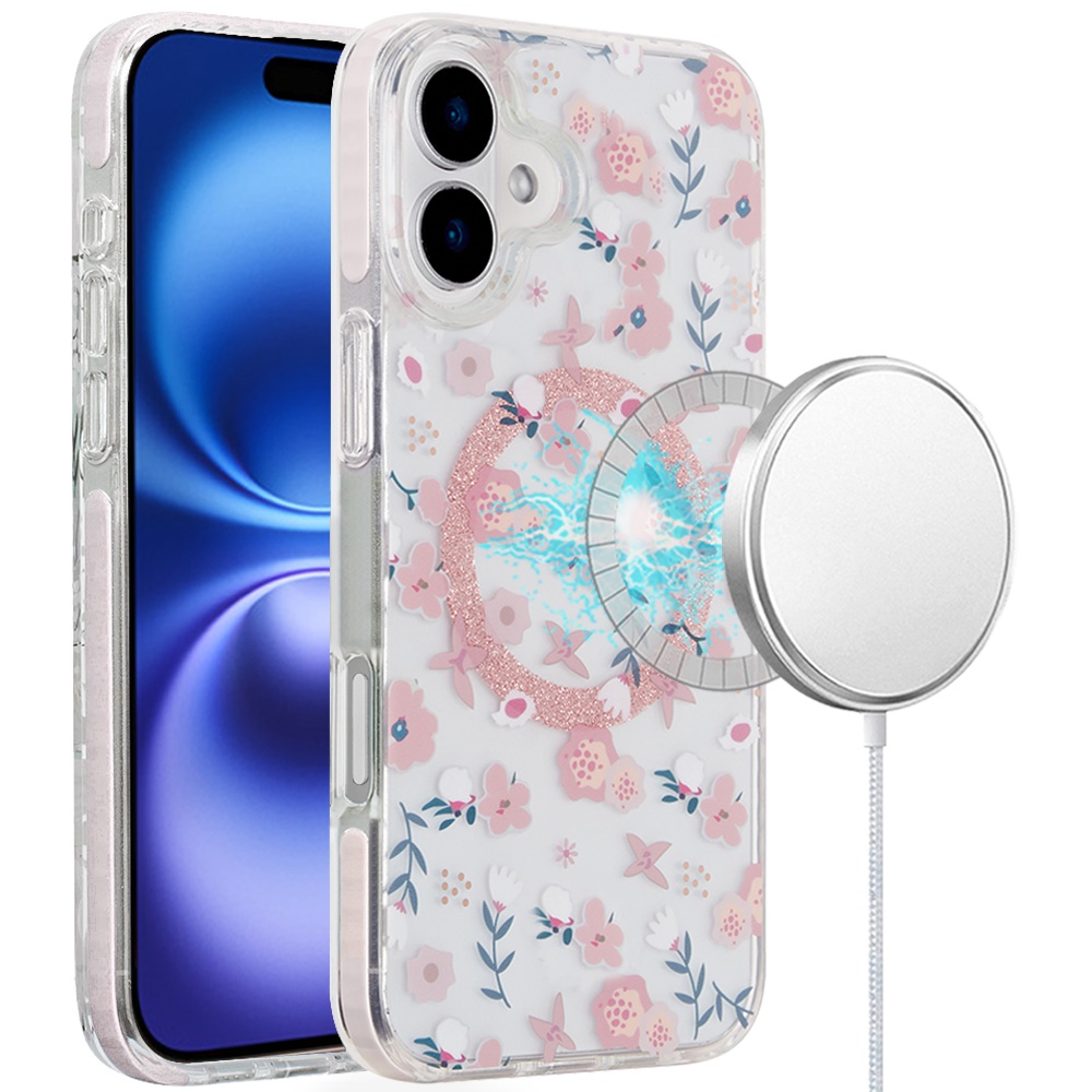 Für iPhone 16 Plus 6,7 Zoll Magnetische Doppellagige IMD Design Hülle - - Bild 27 von 36