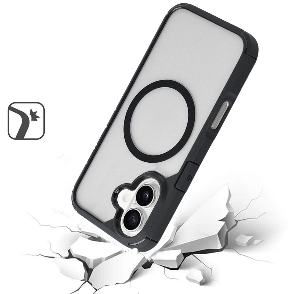 Para iPhone 16 6.1 pulgadas DEFENSA MAGNÉTICA Transparente Híbrido - - Imagen 5 de 6