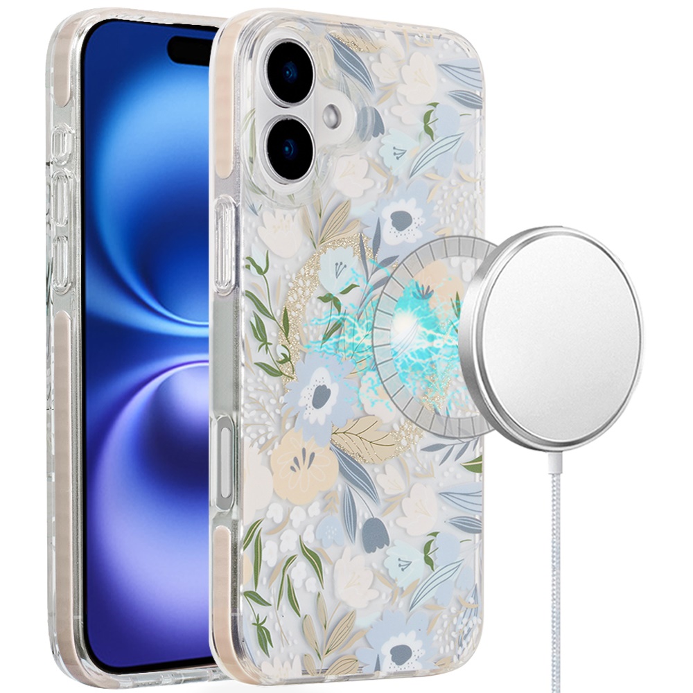 Für iPhone 16 Plus 6,7 Zoll Magnetische Doppellagige IMD Design Hülle - - Bild 21 von 36