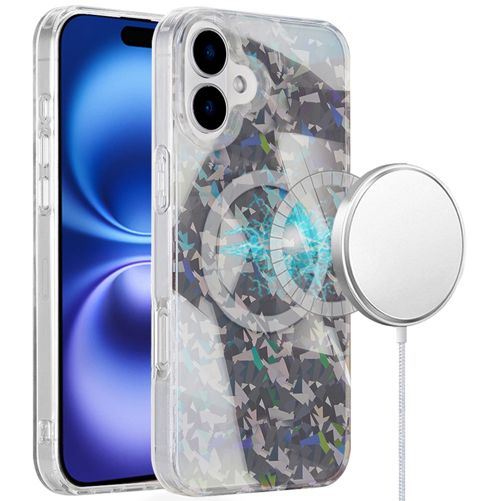Für iPhone 16 Plus 6,7 Zoll Magnetische Doppellagige IMD Design Hülle - - Bild 15 von 36