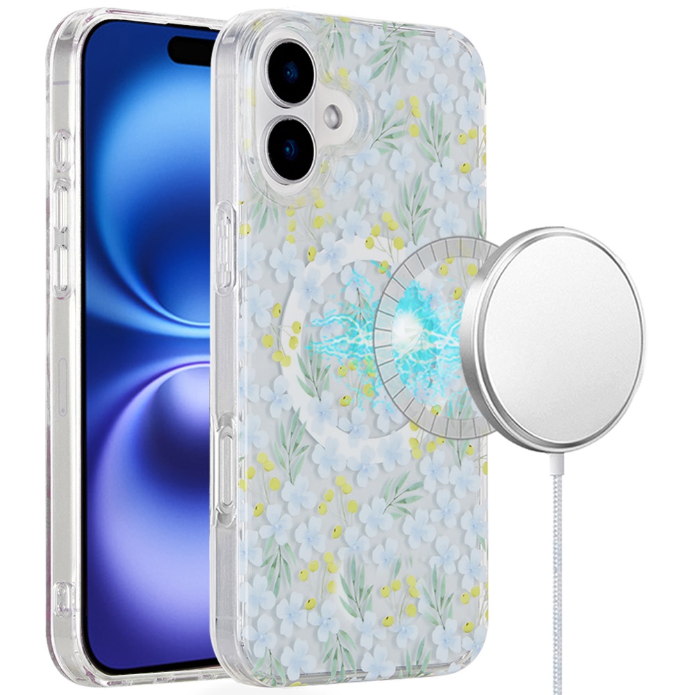 Für iPhone 16 Plus 6,7 Zoll Magnetische Doppellagige IMD Design Hülle - - Bild 35 von 36