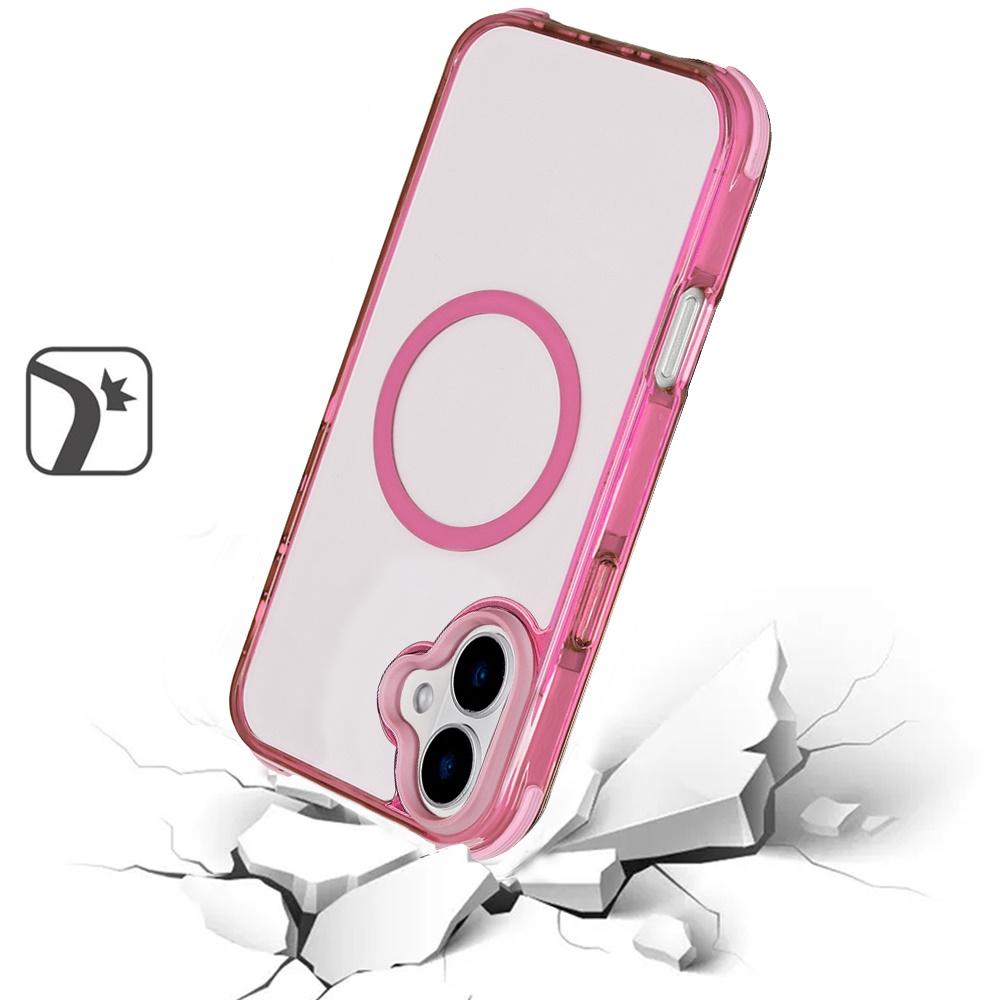 Funda de dos tonos 3 en 1 magnética a prueba de caídas para iPhone 16 6,1" - azul oscuro - Imagen 7 de 9