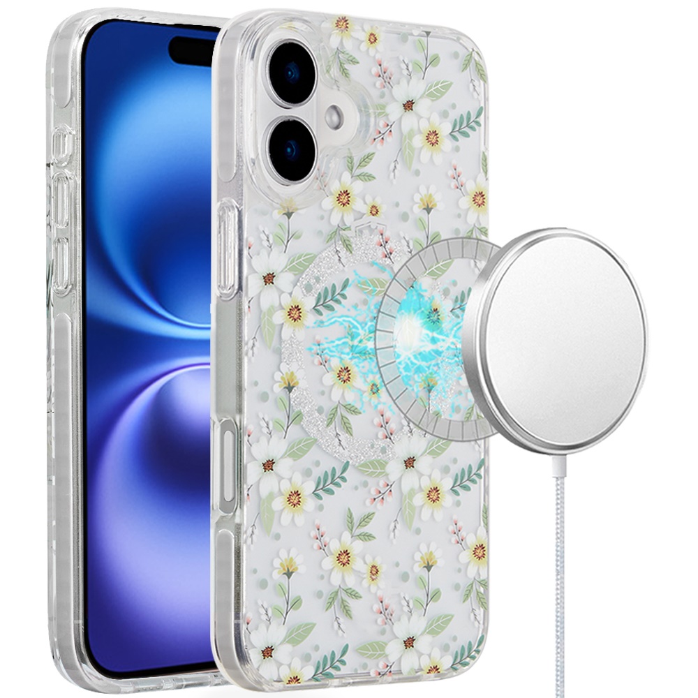 Für iPhone 16 Plus 6,7 Zoll Magnetische Doppellagige IMD Design Hülle - - Bild 10 von 36