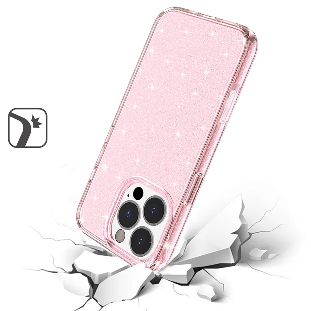 For iPhone 16 Pro Max 6.9" Glitter Ultra Thick 3mm Hybrid Case Cover - Picture 8 of 9