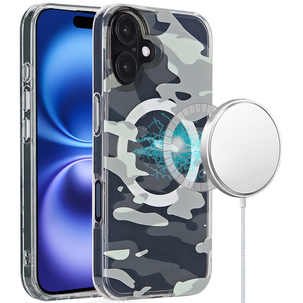Für iPhone 16 Plus 6,7 Zoll Magnetische Doppellagige IMD Design Hülle - - Bild 28 von 36