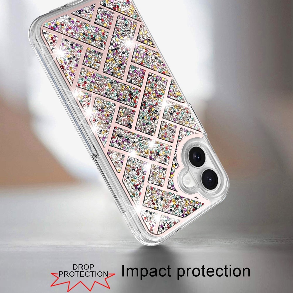 For iPhone 16 Plus 6.7 inch Bling Hybrid Case Cover - - Picture 9 of 18
