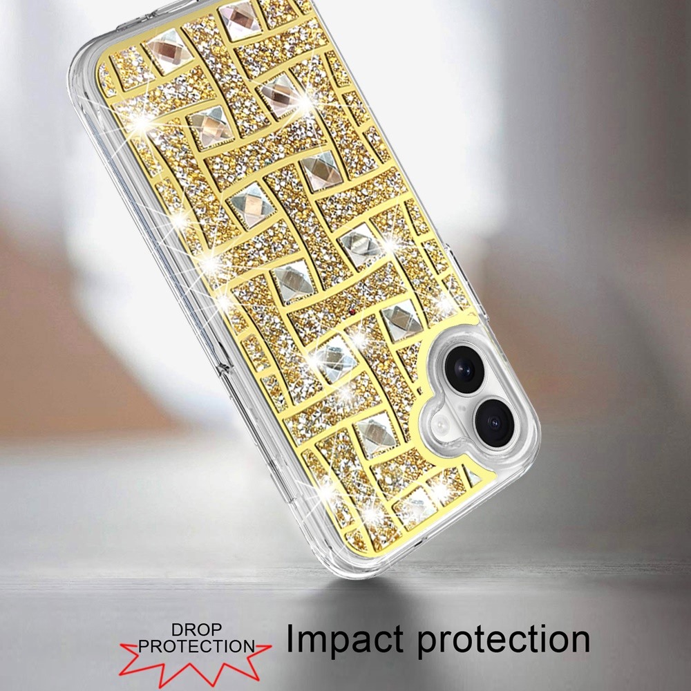 For iPhone 16 Plus 6.7 inch Bling Hybrid Case Cover - - Picture 10 of 18
