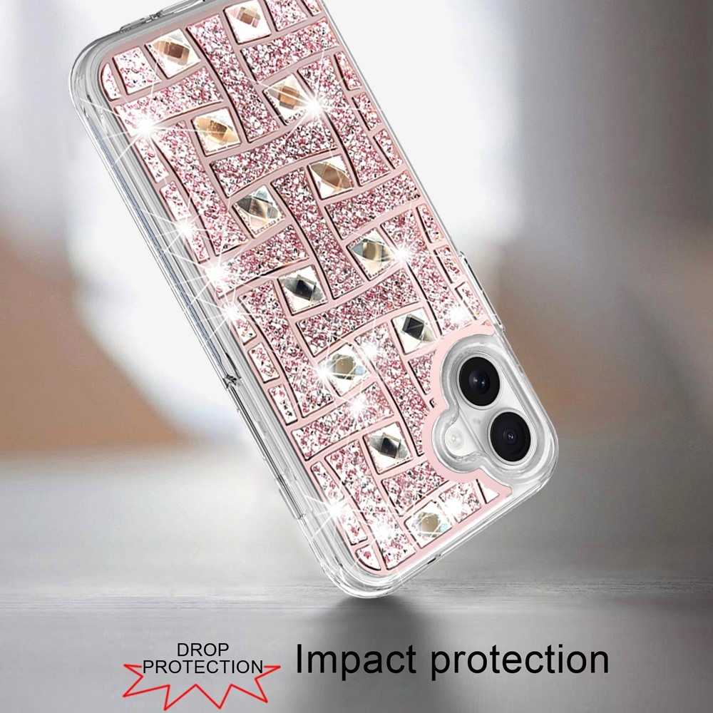 For iPhone 16 Plus 6.7 inch Bling Hybrid Case Cover - - Picture 16 of 18