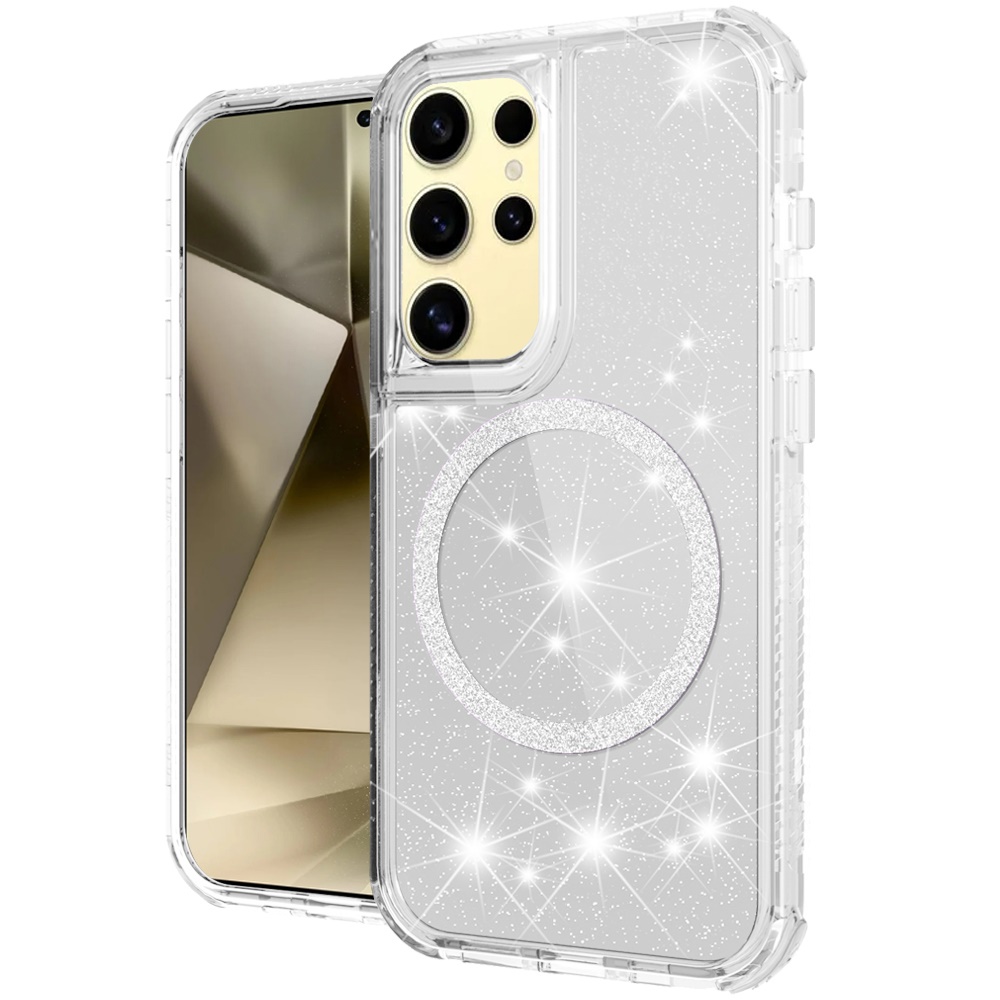 Für Samsung s25 Ultra Magnet Ring Glitzer 3in1 Hybrid Hülle Case Cover - - Bild 7 von 9