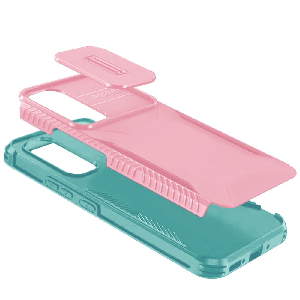 Für Samsung S25/S24 Plus U Design Hybrid Hülle mit Kamera Cover - Türkis/Pink - Bild 12 von 28