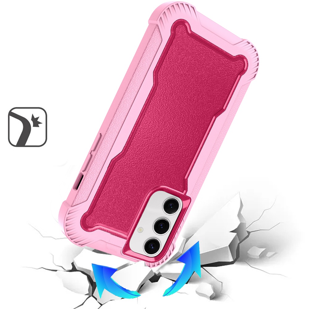 Für Samsung s25 Plus/s24 Plus Robust Think 3in1 Tough Hybrid - Hot Pink - Bild 3 von 12