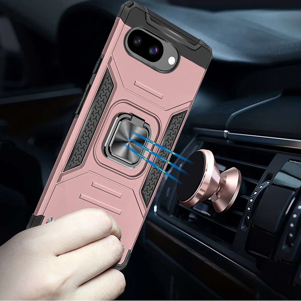 For Google Pixel 9A Robust Magnetic Kickstand Hybrid Case Cover - - Picture 3 of 15