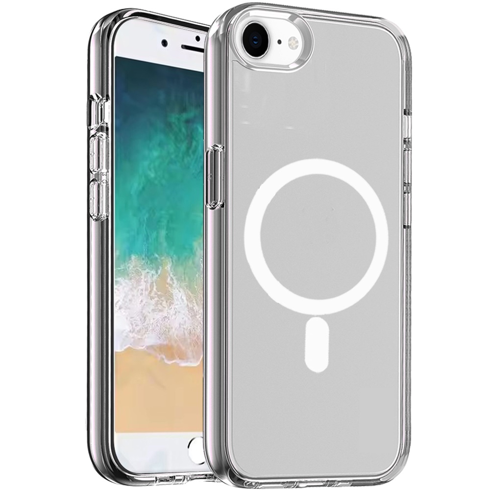 Für iPhone SE4 Stabile Transparente 3mm Hybrid Hülle mit Magnetkreis - - Bild 8 von 9