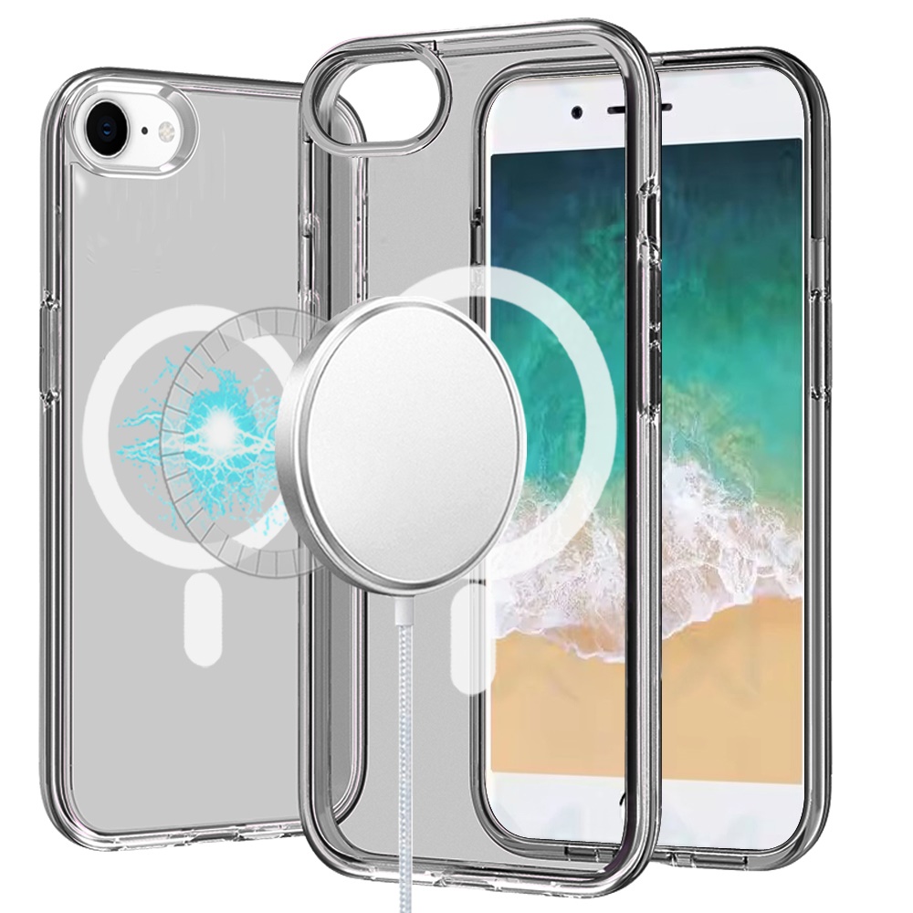 Für iPhone SE4 Stabile Transparente 3mm Hybrid Hülle mit Magnetkreis - - Bild 9 von 9
