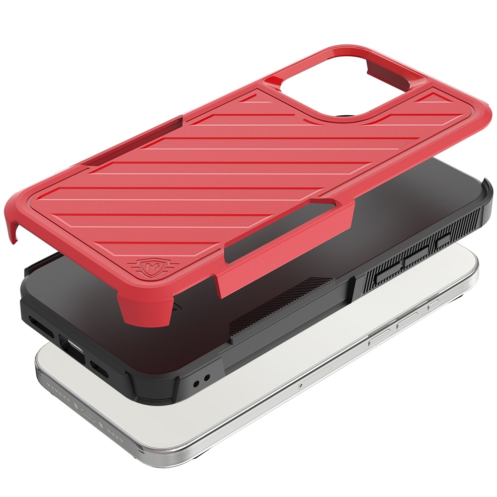 For Boost Summit 5G Noble lined shockproof dual layer hybrid - Hot Pink/Black - Picture 8 of 30