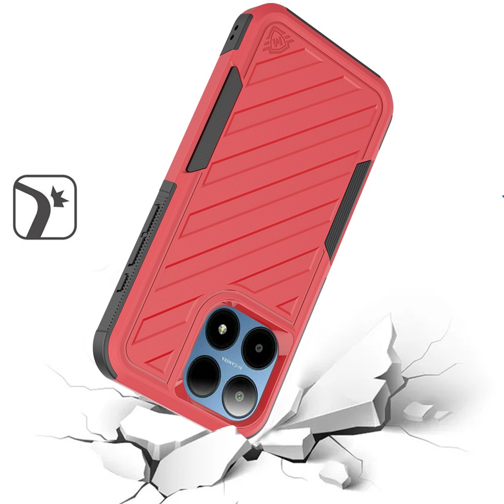 For Boost Summit 5G Noble lined shockproof dual layer hybrid - Hot Pink/Black - Picture 10 of 30