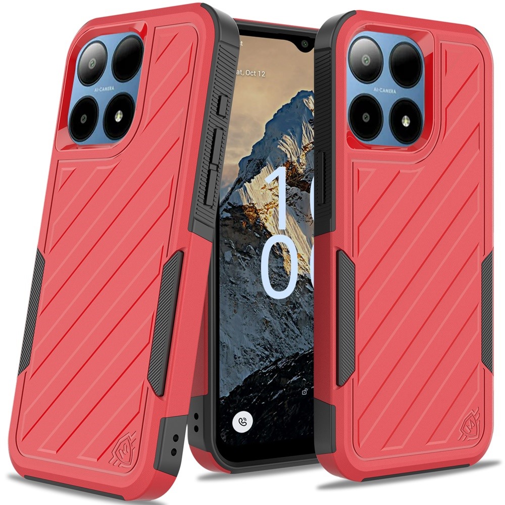 For Boost Summit 5G Noble lined shockproof dual layer hybrid - Hot Pink/Black - Picture 11 of 30