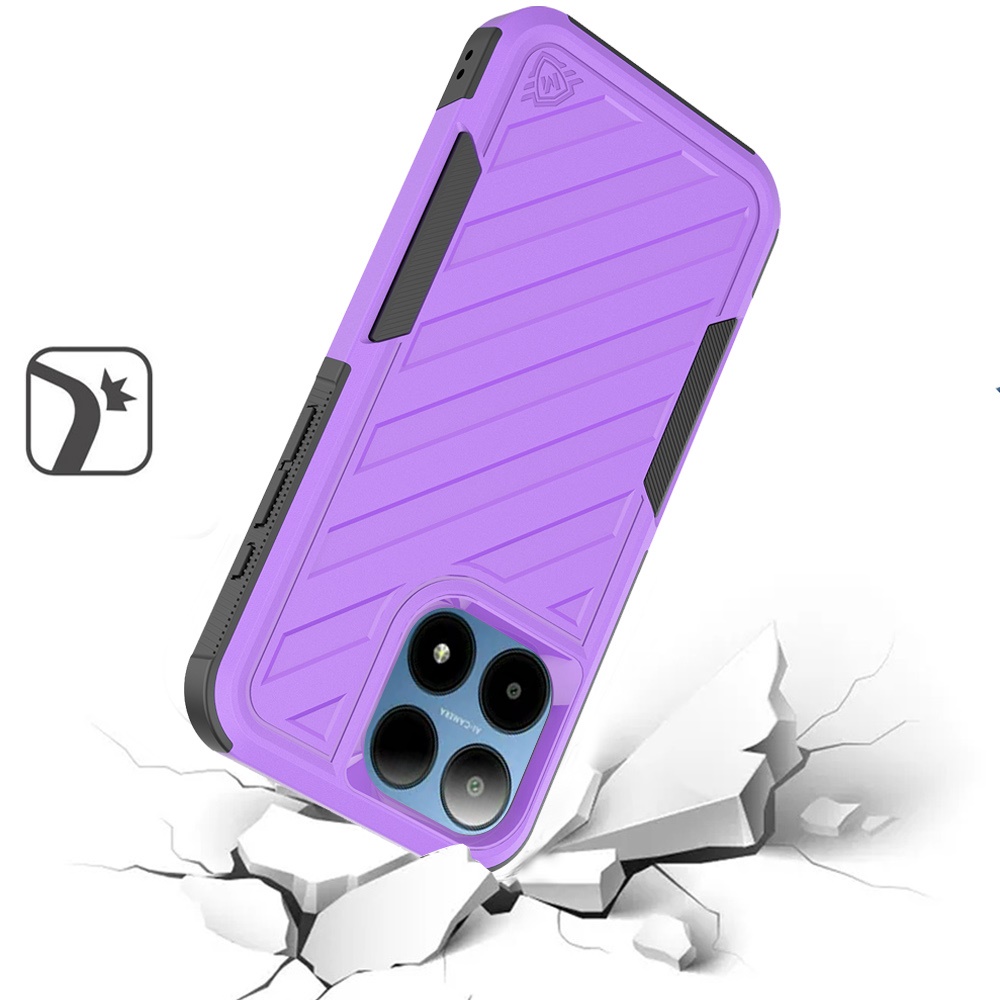 For Boost Summit 5G Noble lined shockproof dual layer hybrid - Hot Pink/Black - Picture 13 of 30