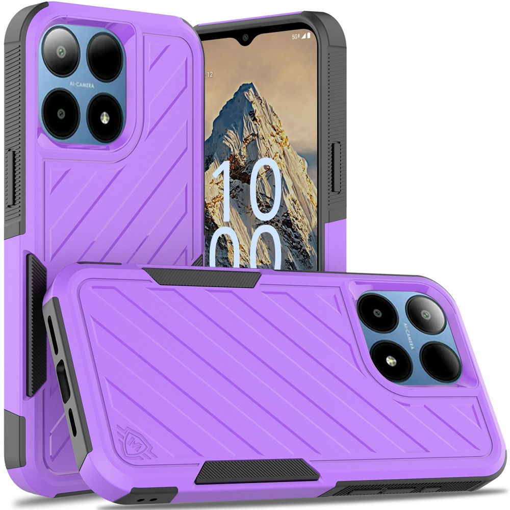 For Boost Summit 5G Noble lined shockproof dual layer hybrid - Hot Pink/Black - Picture 14 of 30