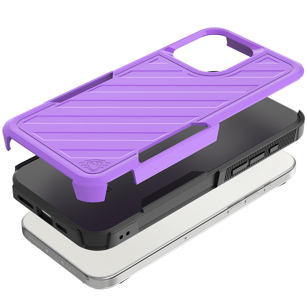For Boost Summit 5G Noble lined shockproof dual layer hybrid - Hot Pink/Black - Picture 16 of 30