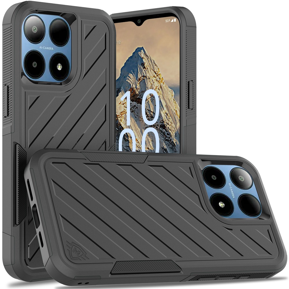 For Boost Summit 5G Noble lined shockproof dual layer hybrid - Hot Pink/Black - Picture 27 of 30
