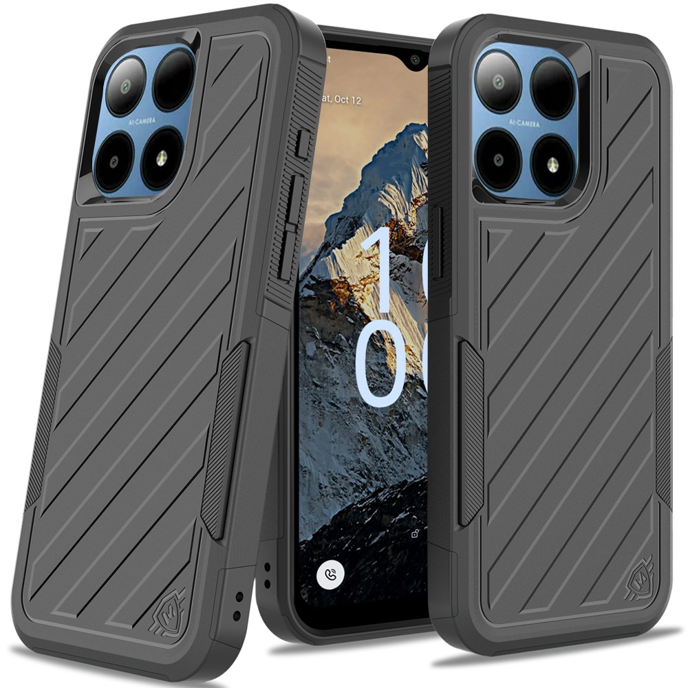 For Boost Summit 5G Noble lined shockproof dual layer hybrid - Hot Pink/Black - Picture 29 of 30