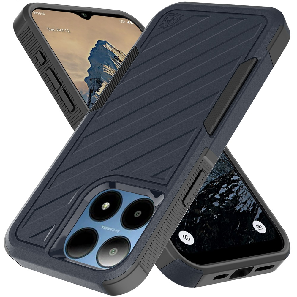 For Boost Summit 5G Noble lined shockproof dual layer hybrid - Hot Pink/Black - Picture 23 of 30