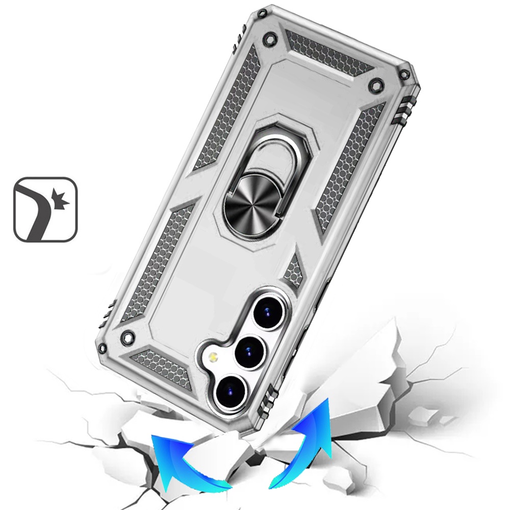 Funda híbrida con anillo magnético para Samsung s25/s24 - - Imagen 3 de 15