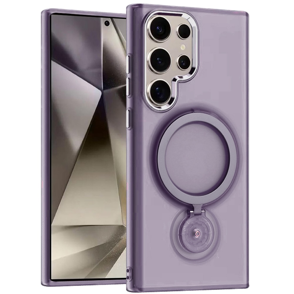 Für Samsung S25 Ultra Kickstand Hülle: Transparent Chrom Hybrid - - Bild 11 von 12