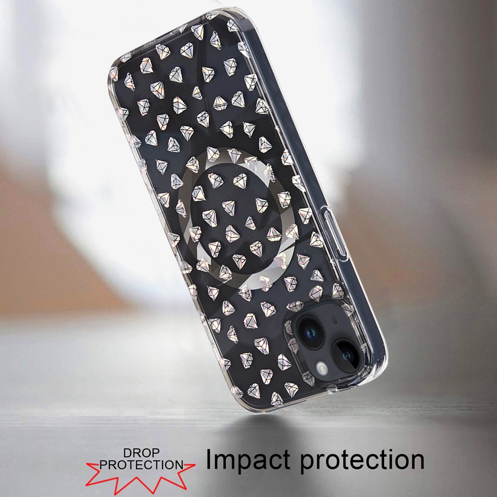 For iPhone 13/14 Magnetic Double Layer IMD Design Case - - Picture 8 of 12