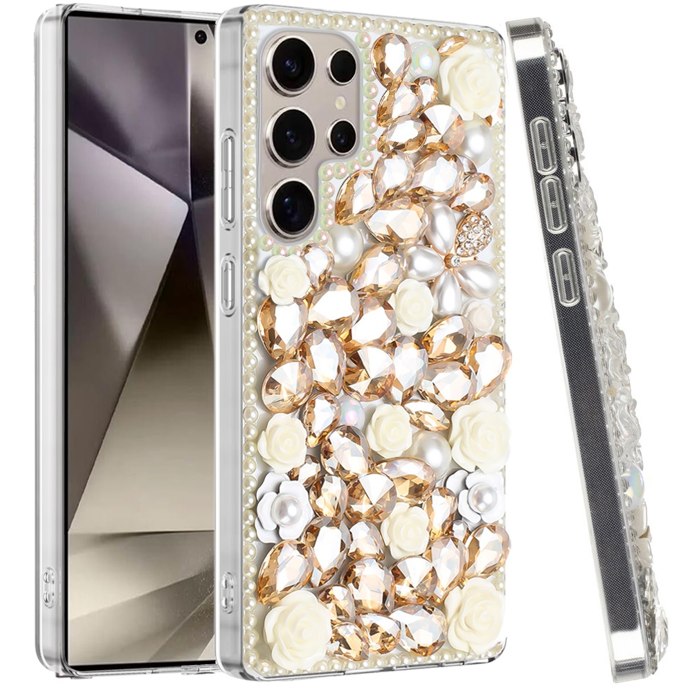 Für Samsung s25 Ultra Rose Flower Full Diamond Bling Steine -  - Bild 19 von 21