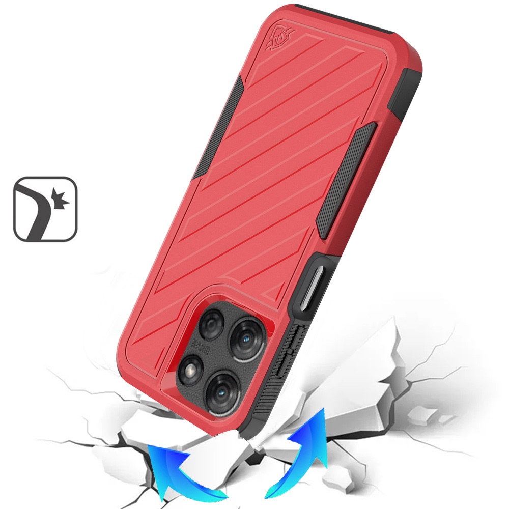 For Moto G Stylus 5G 2025 - METKASE Grey/Black Dual Layer Shockproof Case - Picture 19 of 36