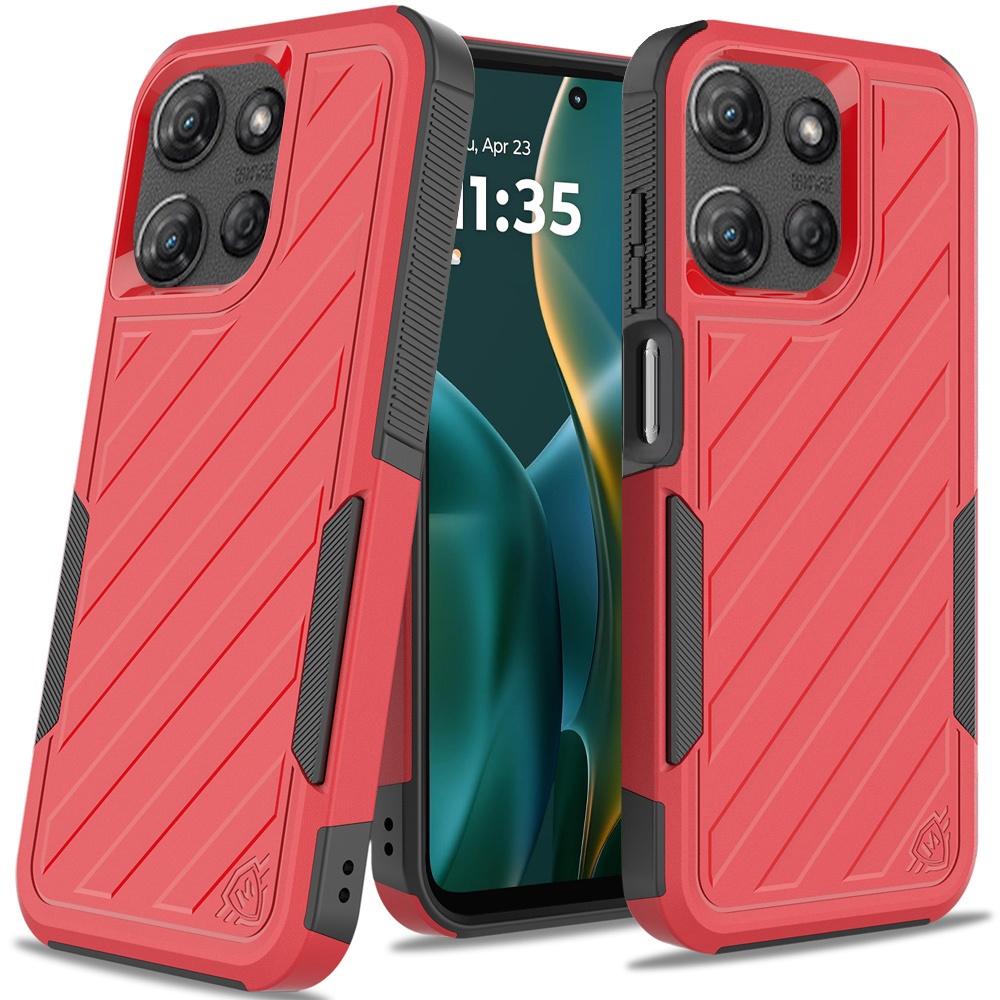 For Moto G Stylus 5G 2025 - METKASE Grey/Black Dual Layer Shockproof Case - Picture 23 of 36