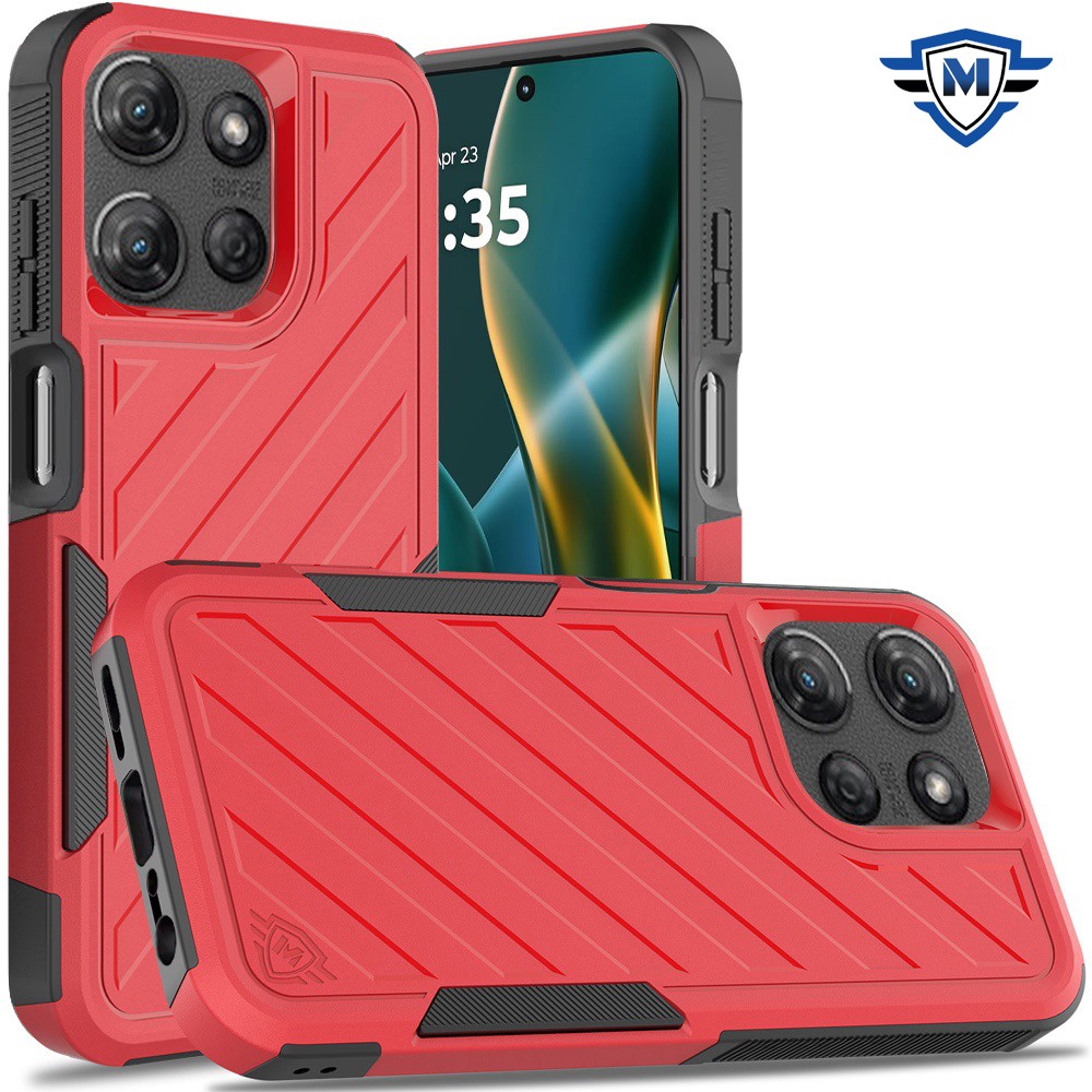 For Moto G Stylus 5G 2025 - METKASE Grey/Black Dual Layer Shockproof Case - Picture 24 of 36
