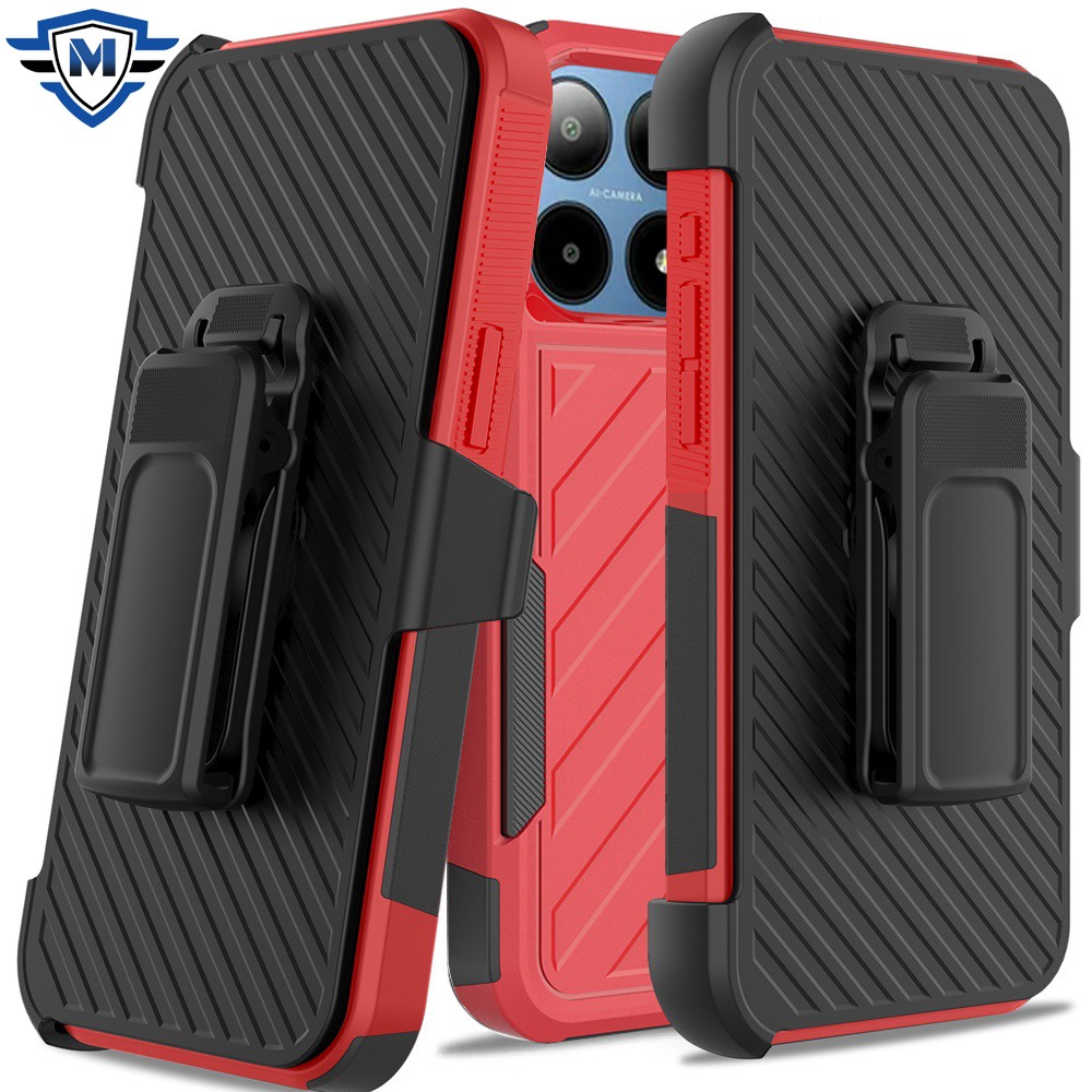 "For Boost Summit 5G: METKASE Noble Dual Layer Shockproof Case - Black" - Foto 5 di 9