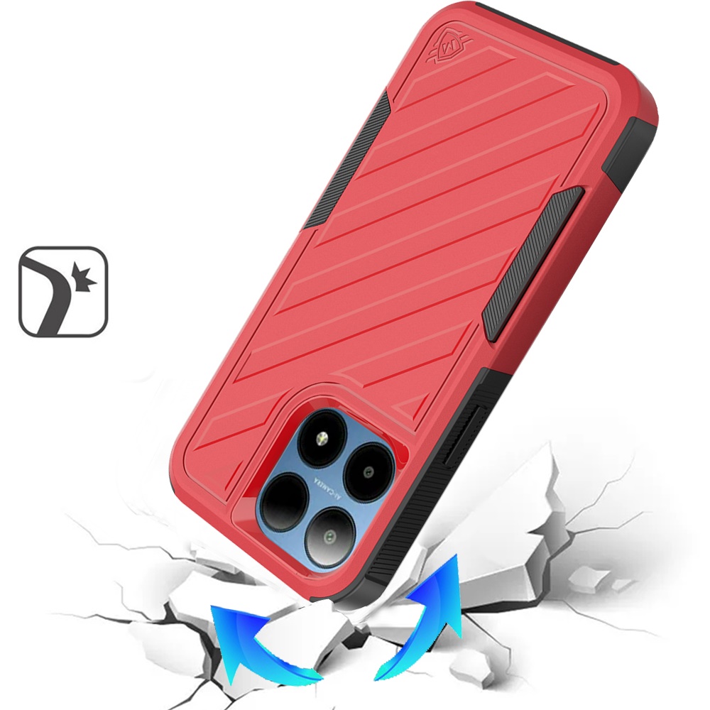 "For Boost Summit 5G: METKASE Noble Dual Layer Shockproof Case - Black" - Foto 6 di 9