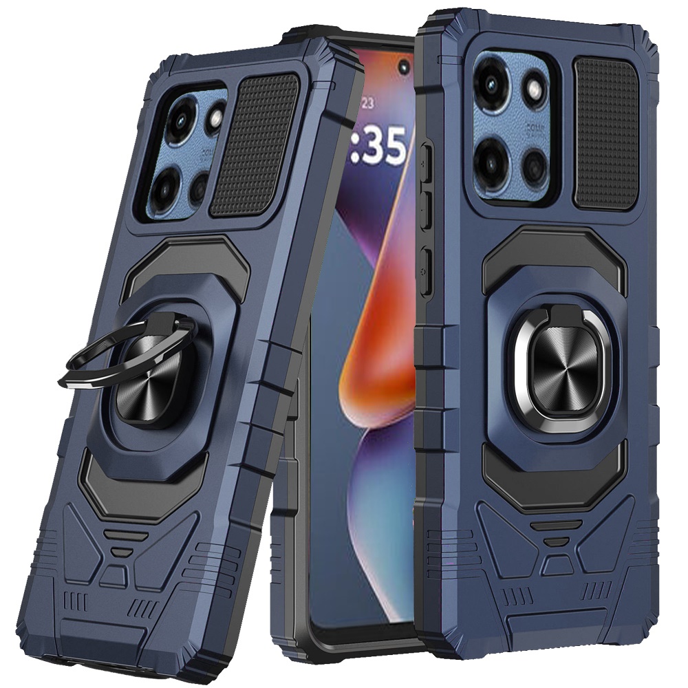 Funda con soporte de anillo magnético híbrido robótico para Moto G 5G 2025 - - Imagen 2 de 24