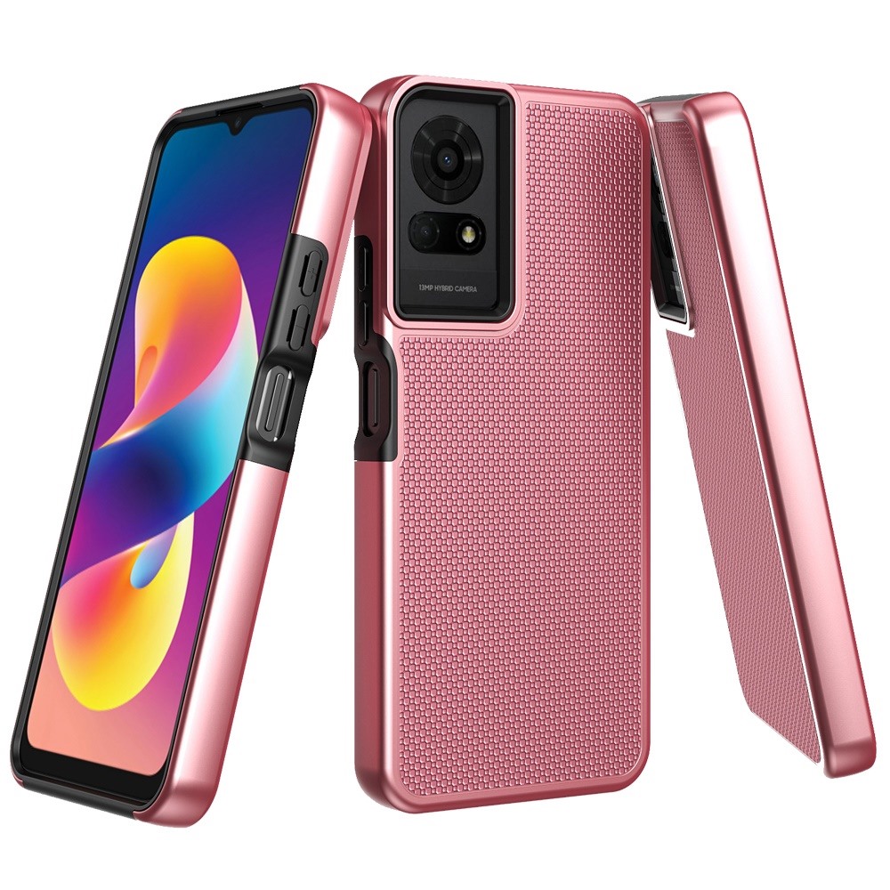 Estuche híbrido con diseño punteado texturizado para TCL 50 LE - - Imagen 7 de 20