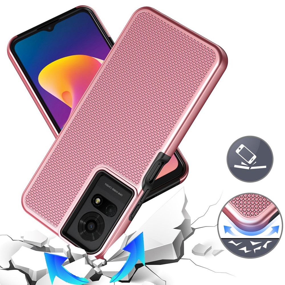Estuche híbrido con diseño punteado texturizado para TCL 50 LE - - Imagen 8 de 20