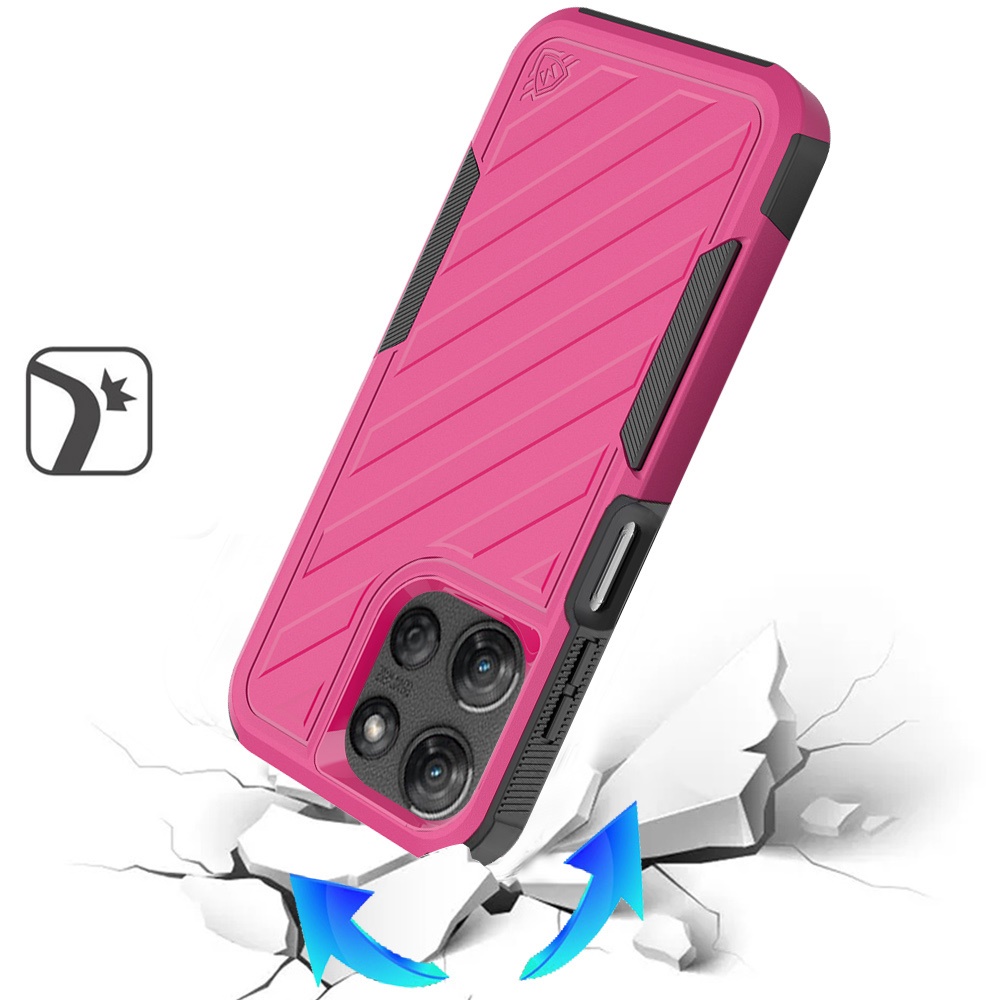 Für Moto G Stylus 5G 2025 Dual Layer Stoßfeste Hülle - Dunkellila/Schwarz - Bild 31 von 36
