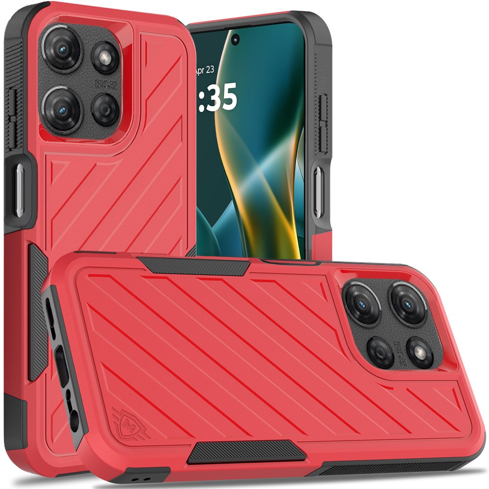 Für Moto G Stylus 5G 2025 Dual Layer Stoßfeste Hülle - Dunkellila/Schwarz - Bild 13 von 36