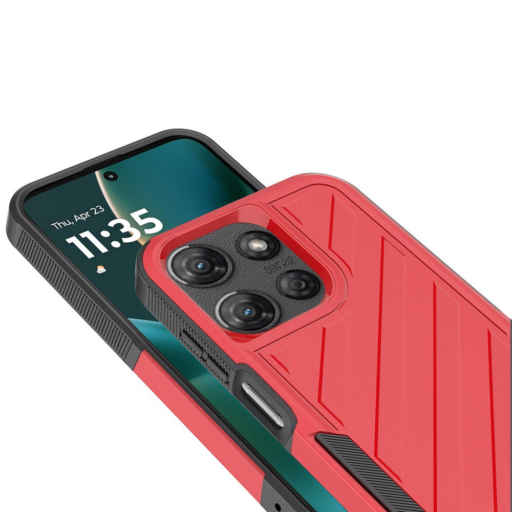 Für Moto G Stylus 5G 2025 Dual Layer Stoßfeste Hülle - Dunkellila/Schwarz - Bild 17 von 36