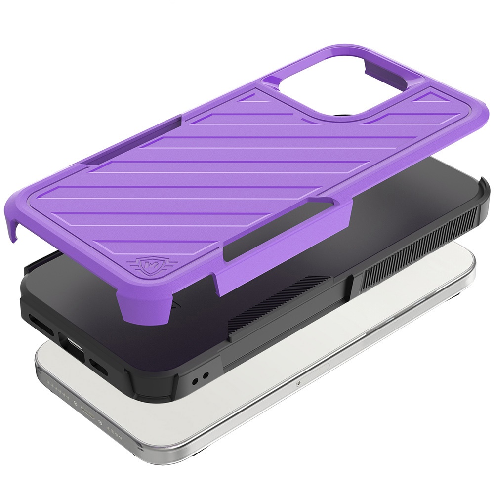For Moto G Stylus 5G 2025 - METKASE Grey/Black Dual Layer Shockproof Case - Picture 25 of 36