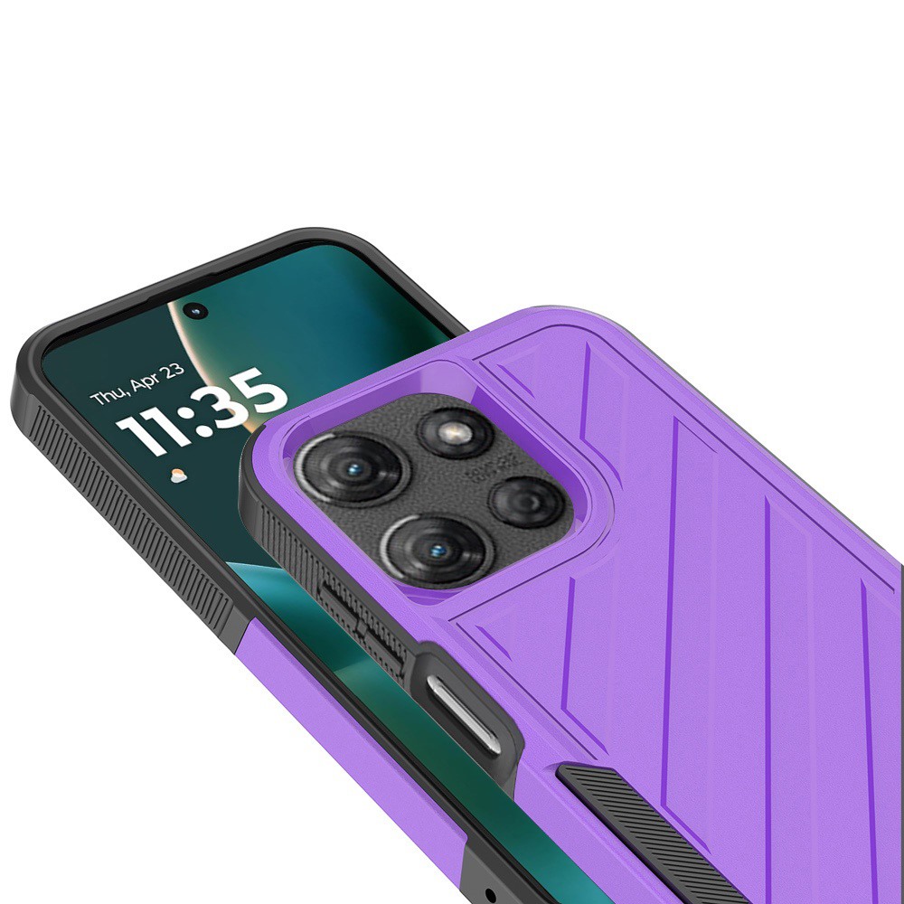 For Moto G Stylus 5G 2025 - METKASE Grey/Black Dual Layer Shockproof Case - Picture 26 of 36