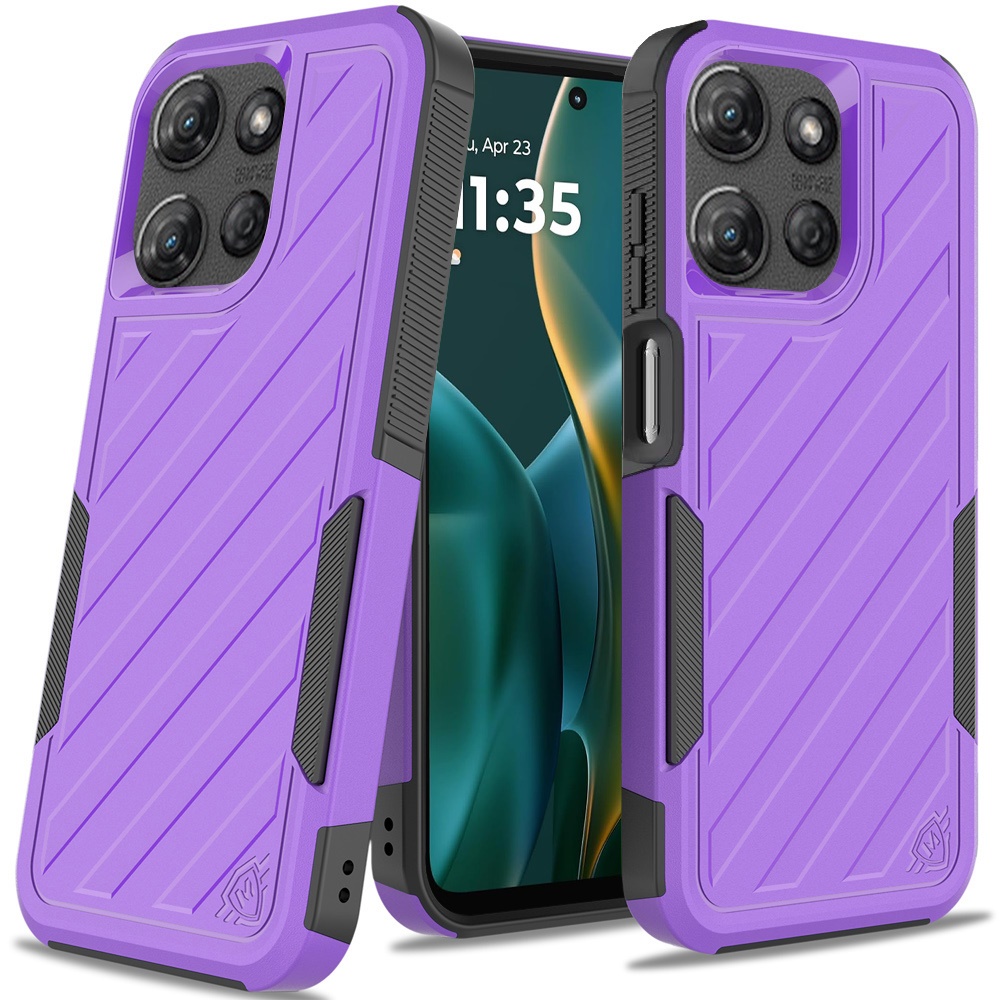 For Moto G Stylus 5G 2025 - METKASE Grey/Black Dual Layer Shockproof Case - Picture 29 of 36