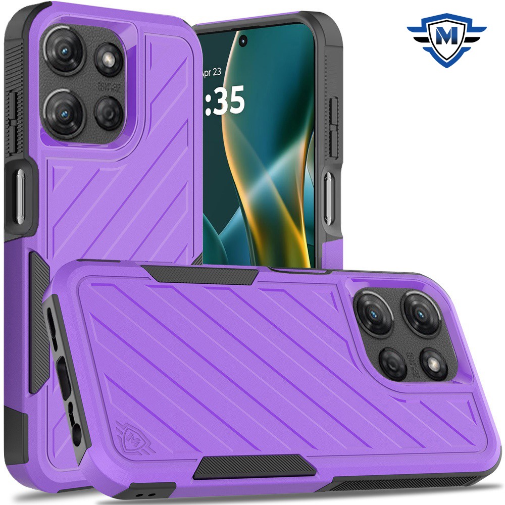 For Moto G Stylus 5G 2025 - METKASE Grey/Black Dual Layer Shockproof Case - Picture 30 of 36